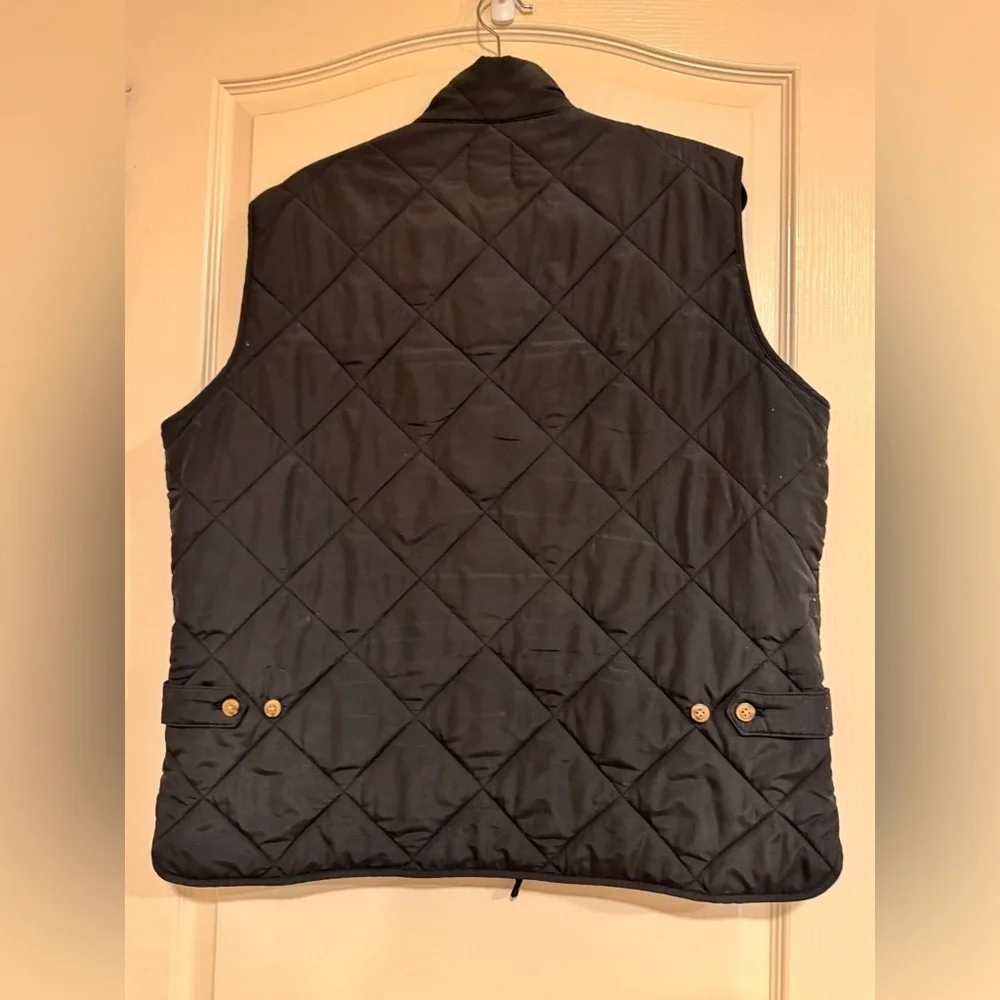 J. Crew black and brown quilted vest​​​​
